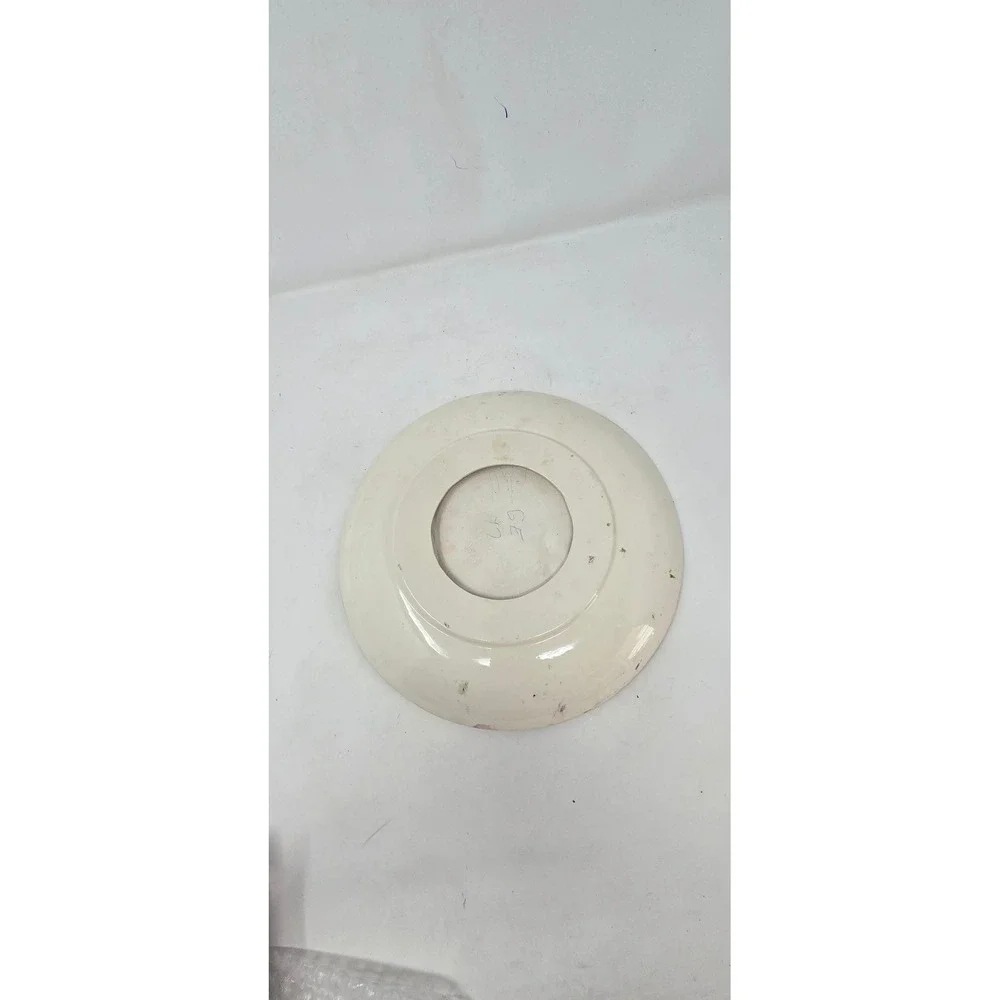 Vtg byron molds plate apples picking pottery wall hanging hand painted farmhouse